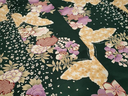 平和屋着物■H・L（アッシュエル） HENRI-LUC CHAPUIS 小紋 舞桜花蝶文 正絹 逸品 未使用 CABH0026ev