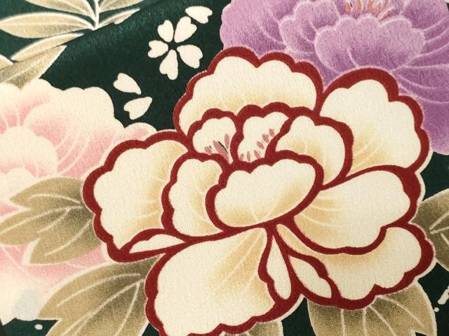 平和屋着物■H・L（アッシュエル） HENRI-LUC CHAPUIS 小紋 舞桜花蝶文 正絹 逸品 未使用 CABH0026ev