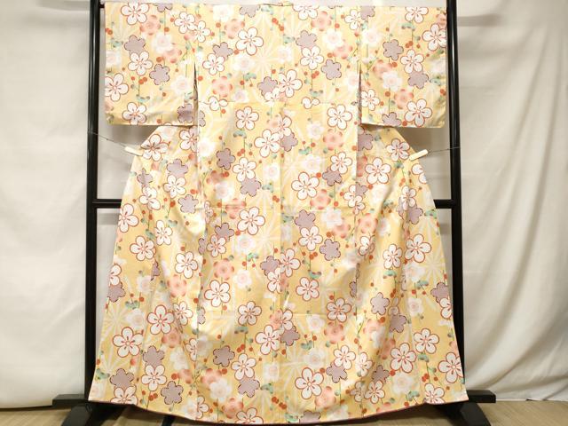 平和屋着物■ファッションブランド hiromichi nakano ヒロミチナカノ 小紋 枝梅文 洗える着物 CABH0031ev