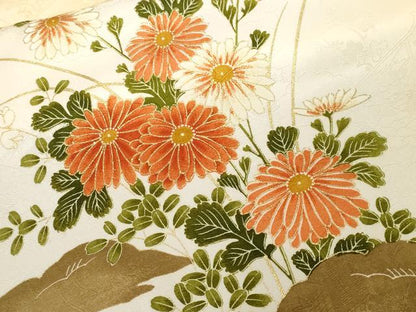 平和屋着物■訪問着 駒刺繍 鳳凰枝花文 暈し染め 金彩 洗える着物 CABH0042ev