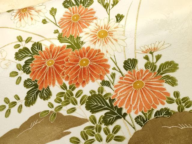 平和屋着物■訪問着 駒刺繍 鳳凰枝花文 暈し染め 金彩 洗える着物 CABH0042ev