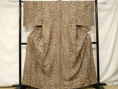 平和屋着物■小紋　鳳凰更紗花文　洗える着物　CABH0046ev