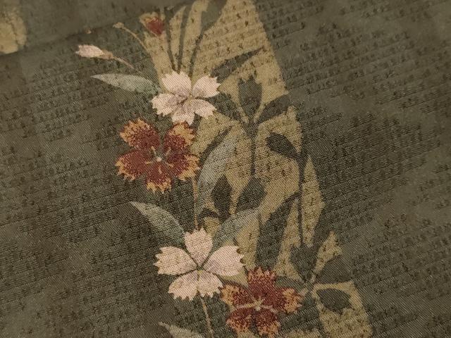 平和屋着物■小紋　草花文　洗える着物　CABH0049ev