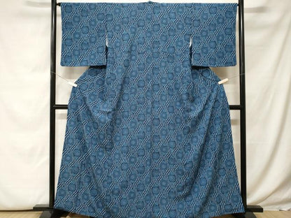 平和屋着物■小紋 立涌花文 洗える着物 CABH0057ev