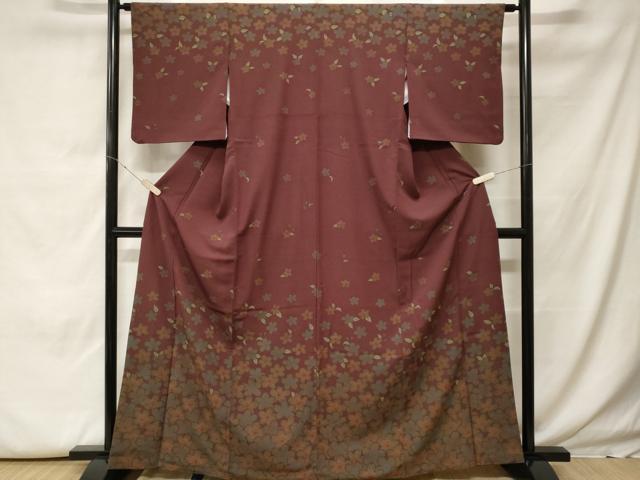 平和屋着物■訪問着 舞桜文 洗える着物 CABH0063ev