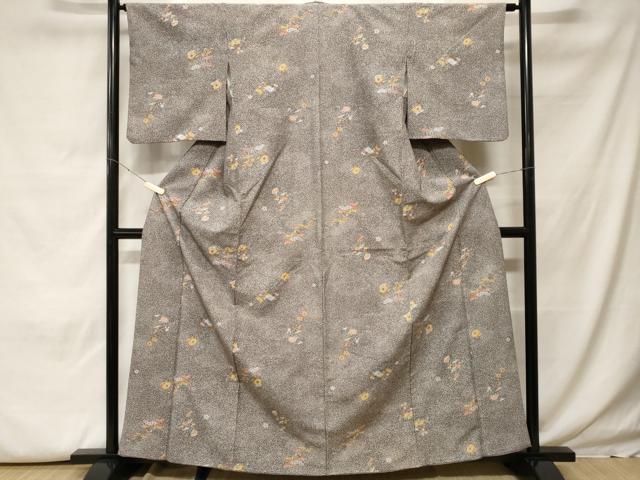 平和屋着物■小紋 霰枝花文 洗える着物 CABH0067ev