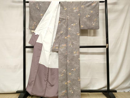 平和屋着物■小紋 霰枝花文 洗える着物 CABH0067ev