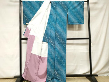 平和屋着物■小紋 箔散らし霰文 暈し染め 洗える着物 CABH0070ev