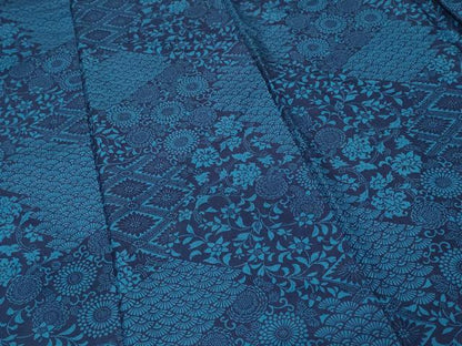 平和屋着物■小紋　切嵌吉祥花唐草文　洗える着物　CABH0085ev