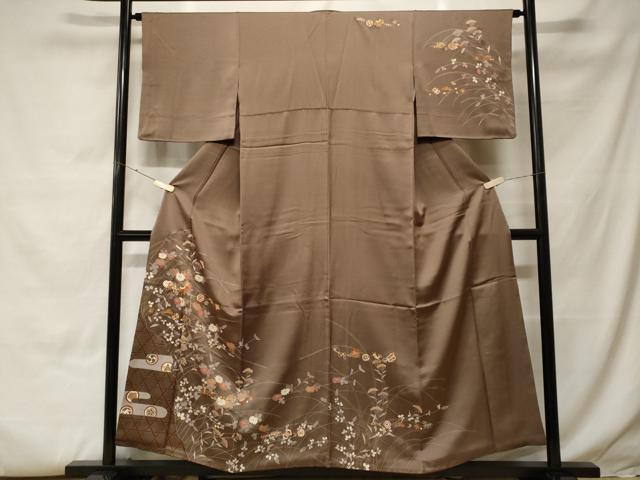 平和屋着物■訪問着　宝尽し枝花文　金彩　正絹　逸品　CABH0090ev