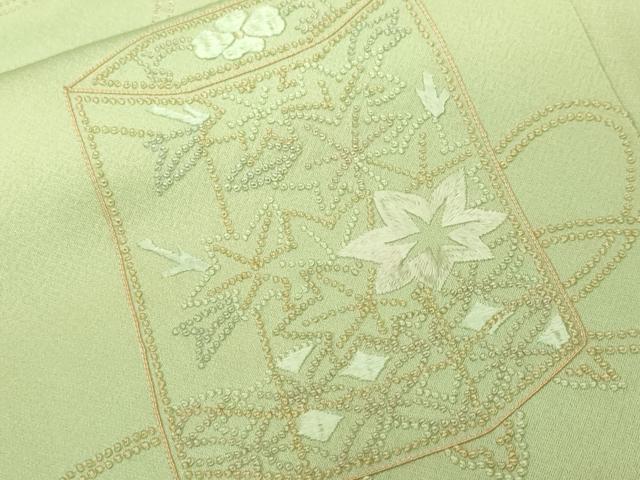 平和屋着物■中国三大刺繍　相良刺繍　総刺繍　訪問着　貝桶花文　暈し染め　正絹　逸品　CABH0091ev