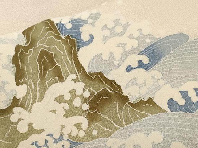 平和屋着物■色留訪問着　舟　花鳥文　金彩　正絹　逸品　CABH0096ev