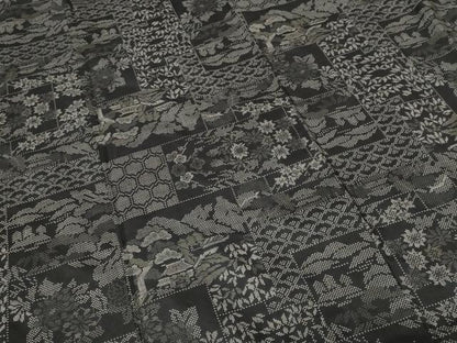 平和屋着物■本場大島紬　7マルキ　色紙重ね風景文　正絹　逸品　CABH0098ev