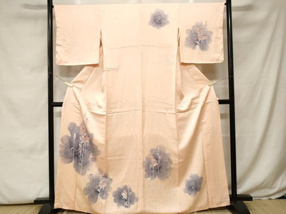 平和屋着物■訪問着　バラ　舞花文　暈し染め　金彩　正絹　逸品　CABH0101ev