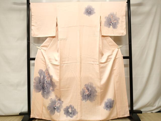 平和屋着物■訪問着　バラ　舞花文　暈し染め　金彩　正絹　逸品　CABH0101ev