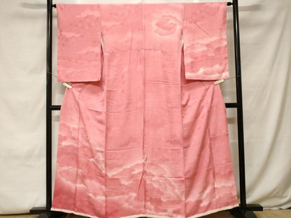 平和屋着物■訪問着　雲取り立波文　暈し染め　正絹　逸品　CABH0104ev