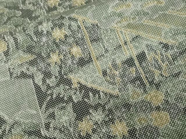 平和屋着物■本場大島紬　風景文　正絹　逸品　CABH0110ev