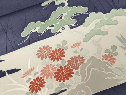 平和屋着物■訪問着　刺繍　松竹梅文　正絹　逸品　CABH0112ev