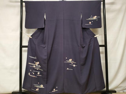 平和屋着物■訪問着　破れ色紙花文　正絹　逸品　CABH0143ev