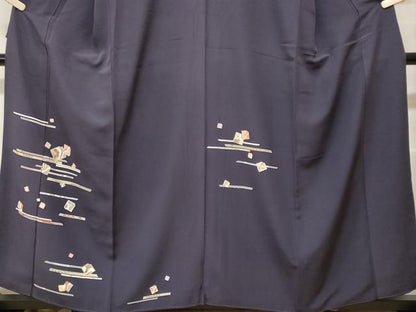 平和屋着物■訪問着　破れ色紙花文　正絹　逸品　CABH0143ev