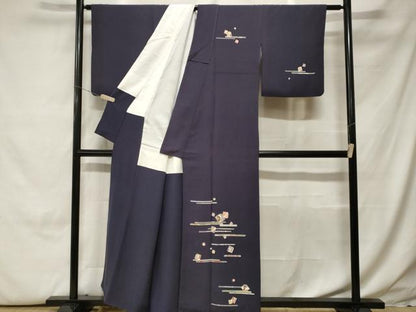 平和屋着物■訪問着　破れ色紙花文　正絹　逸品　CABH0143ev