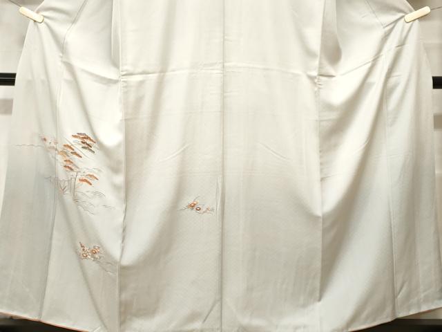 平和屋着物■訪問着　駒刺繍　雲取り松花文　暈し染め　正絹　逸品　CABH0158ev
