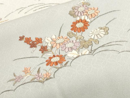 平和屋着物■訪問着　駒刺繍　雲取り松花文　暈し染め　正絹　逸品　CABH0158ev