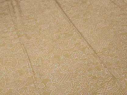平和屋着物■上質な小紋　風景文　正絹　逸品　CABH0159ev