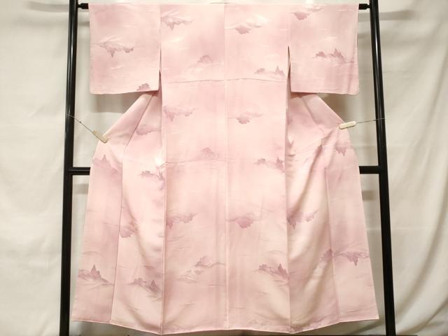 平和屋着物■上質な小紋　地紋起こし　遠山樹林文　暈し染め　正絹　逸品　CABH0161ev