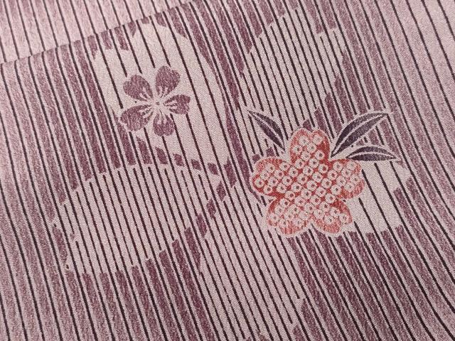 平和屋着物■小紋　舞桜文　暈し染め　金彩　洗える着物　CABH0169ev