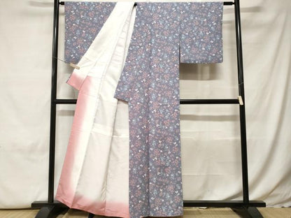 平和屋着物■小紋　花蝶文　洗える着物　CABH0178ev