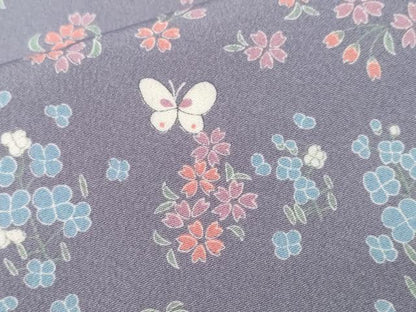 平和屋着物■小紋　花蝶文　洗える着物　CABH0178ev