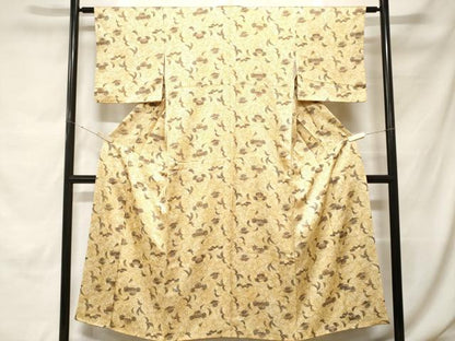 平和屋着物■上質な小紋　更紗花唐草文　正絹　逸品　CABH0185ev
