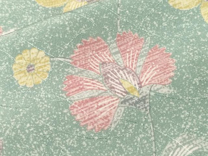 平和屋着物■上質な小紋　更紗枝花文　正絹　逸品　CABH0188ev