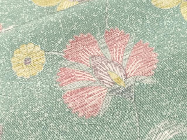 平和屋着物■上質な小紋　更紗枝花文　正絹　逸品　CABH0188ev
