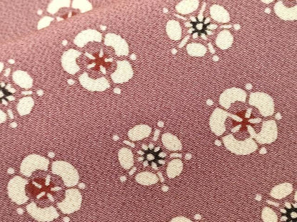 平和屋着物■上質な小紋　梅文　鬼しぼ縮緬　正絹　逸品　CABH0189ev