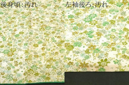 平和屋着物■上質な小紋　草花文　西武百貨店扱い　正絹　逸品　CABH0191ev