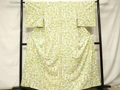 平和屋着物■上質な小紋　草花文　西武百貨店扱い　正絹　逸品　CABH0191ev