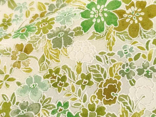 平和屋着物■上質な小紋　草花文　西武百貨店扱い　正絹　逸品　CABH0191ev