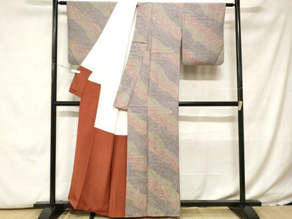 平和屋着物■上質な小紋　道長文　正絹　逸品　CABH0204ev