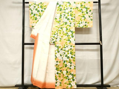 平和屋着物■上質な小紋　捻梅文　暈し染め　正絹　逸品　CABH0206ev