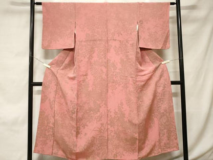 平和屋着物■上質な小紋　草花文　金通し地　正絹　逸品　CABH0208ev