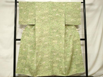 平和屋着物■上質な小紋　風景文　正絹　逸品　CABH0211ev