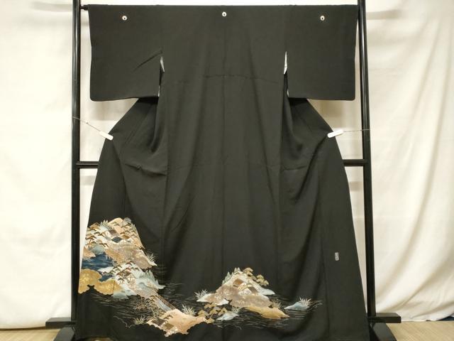 平和屋着物■豪華黒留袖　作家物　御所解文　金彩　正絹　逸品　CABH0212ev