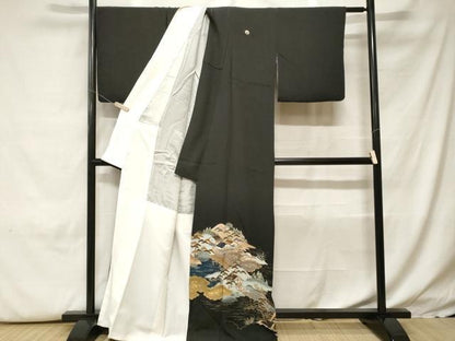 平和屋着物■豪華黒留袖　作家物　御所解文　金彩　正絹　逸品　CABH0212ev