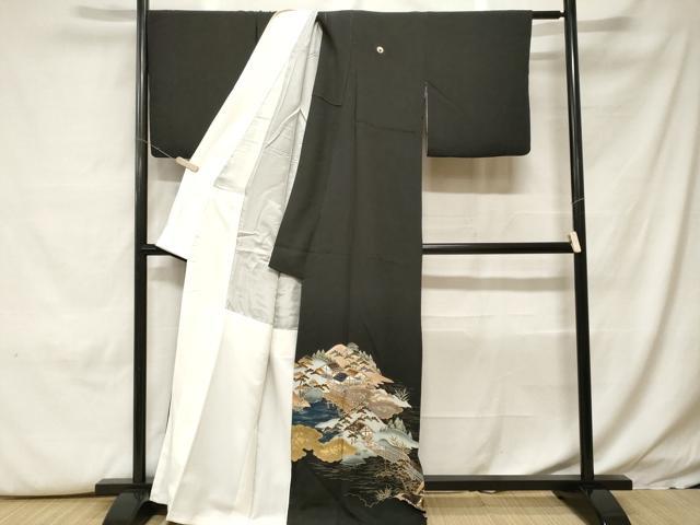 平和屋着物■豪華黒留袖　作家物　御所解文　金彩　正絹　逸品　CABH0212ev