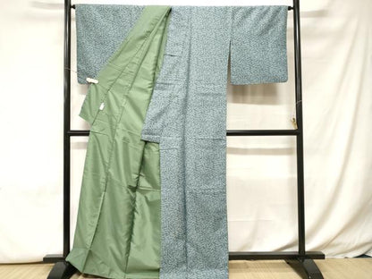 平和屋着物■小紋　枝葉文　洗える着物　CABH0228ev