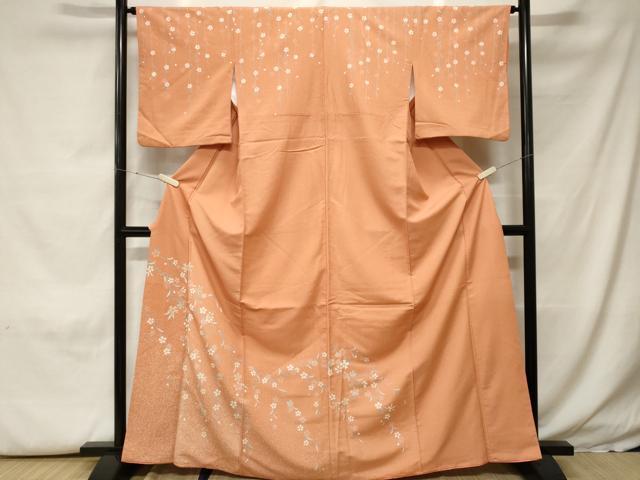 平和屋着物■訪問着　枝垂れ桜文　金彩　洗える着物　CABH0231ev