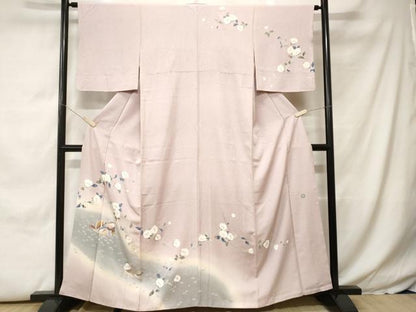 平和屋着物■訪問着　作家物　鴛鴦枝花文　暈し染め　正絹　逸品　CABH0245ev