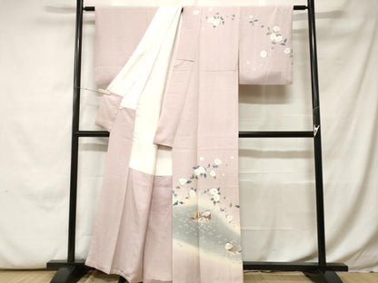 平和屋着物■訪問着　作家物　鴛鴦枝花文　暈し染め　正絹　逸品　CABH0245ev